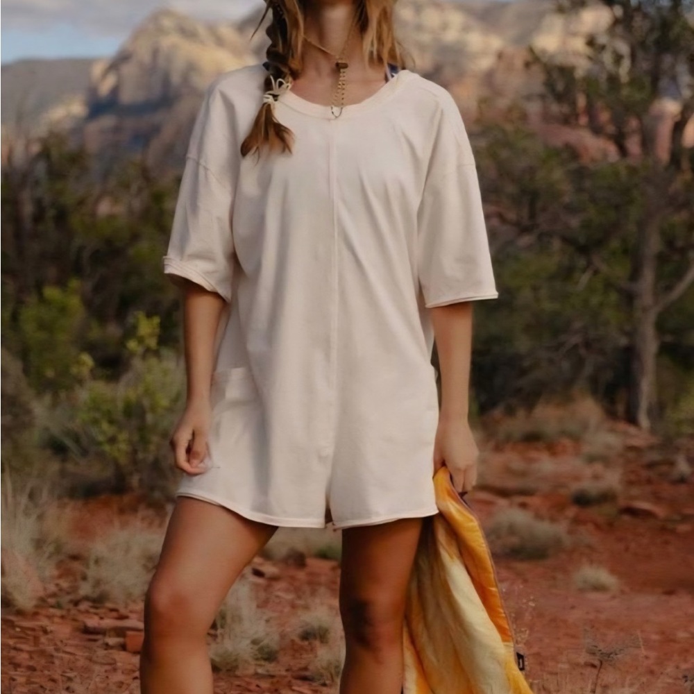 FP Movement by Free People Cream Jumpsuit